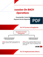 Discussion On BACH Operations: Presented By: Central BACH, Payment Service Department (PSD)