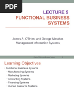 Functional Business Systems: James A. O'Brien, and George Marakas Management Information Systems