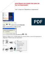 Colocar A Impressora Epson em Modo Foto para Ter Uma Imagem Melhor Na Impressão