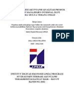 Analisis Sistem Akuntansi Qualitas Produk Terhadap Manajemen Internal Di PT-1