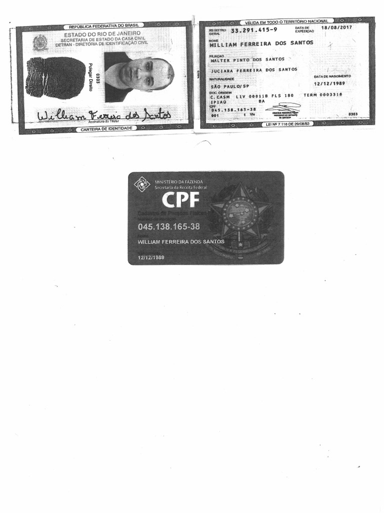 RG e CPF | PDF