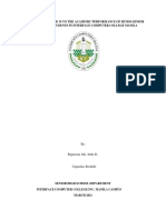 The Impact of Covid 19 To The Academic Performance of Humss Senior High School Students in Interface Computer College Manila
