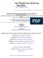 Review International Regional Science: Scientific Reasoning and Methods in Urban Planning