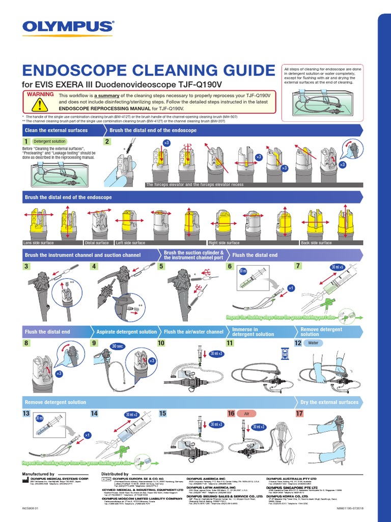 Endoscope Cleaning Guide QRG TJF Q190V PDF