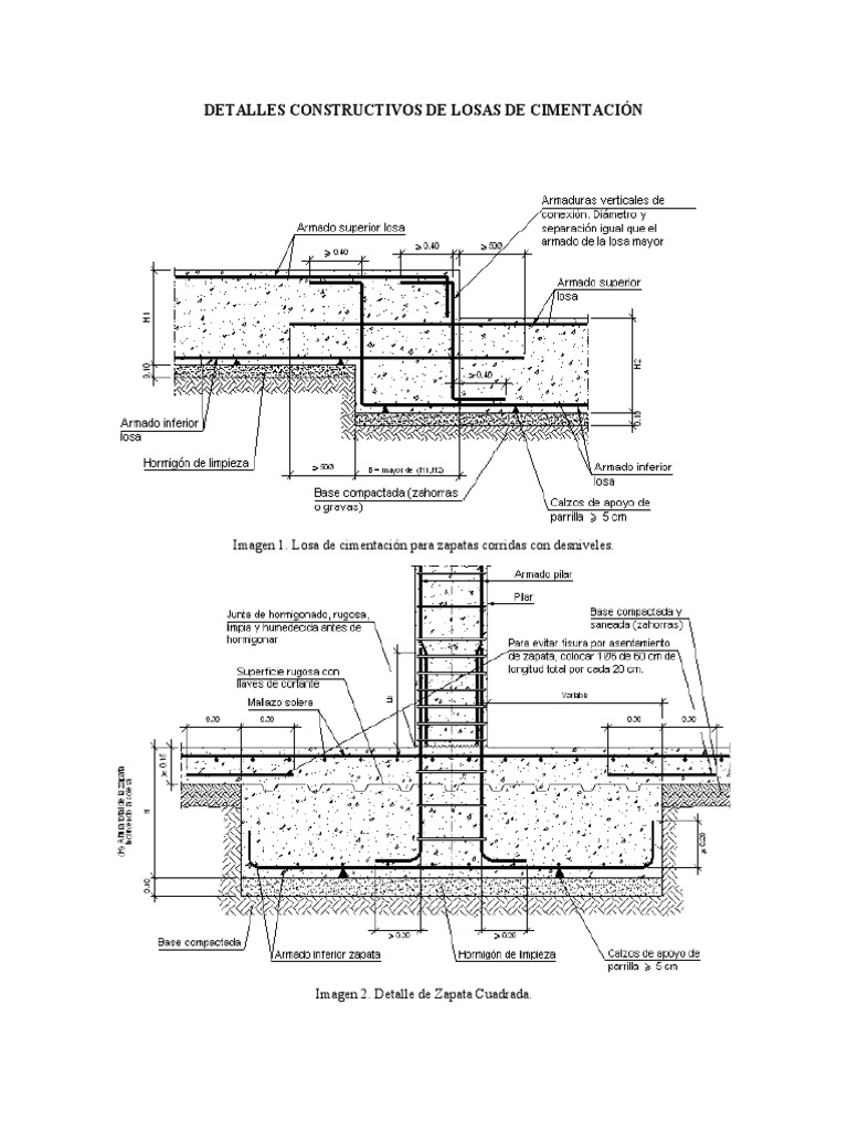 Detalles Constructivos de Losas de Cimentación PDF