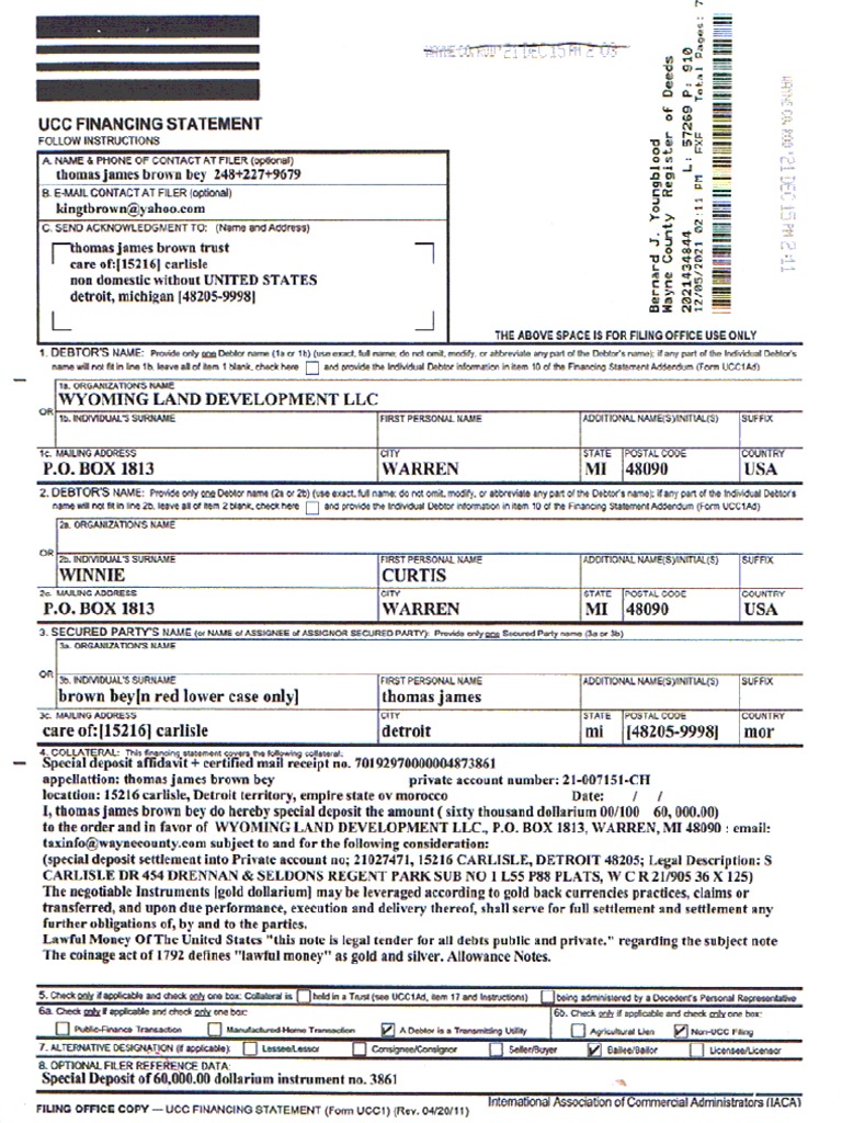 Carlisle Ucc1 Wayne County Recorder Doc No. 2021434844 PDF