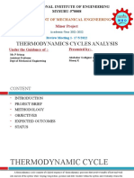 Thermodynamic Cycles Analysis