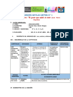 SESIÓN PLAN LECTOR MARZO - Segundo