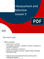 HRM373 Assessment and Selection Lesson 5