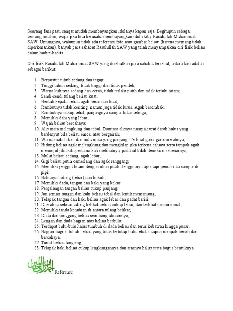 Ciri Fisik Rasulullah PDF