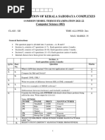 COMPUTER SCIENCE QP Kerala Sahodaya