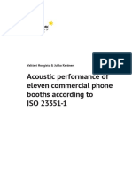Acoustic Performance of Eleven Commercial Phone Booths According To ISO 23351-1