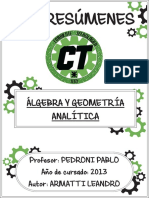 Resumen - Algebra y Geometria Analitica