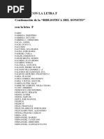 Biblioteca Del Soneto Autores Letra F 0 | PDF | Amor