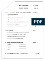 (12-5-22) Class - 4 Science May Assessment