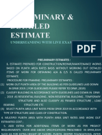 Preliminary & Detailed Estimate: Understanding With Live Examples