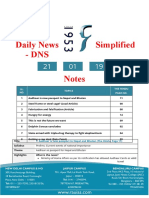 Daily News Simplified - Dns Notes: SL. NO. Topics The Hindu Page No