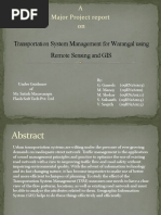 Transportation System Management For Warangal Using Remote Sensing and GIS