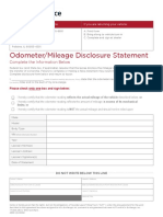 Odometer Disclosure Form - KMF