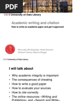 Academic Writing and Citation (Oslo)