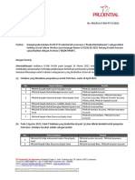 Surat Pemberitahuan Mengenai Subdana PAYDI Terkait SEOJK Nomor 5 SEOJK 052022 Prudential Indonesia