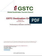 GSTC Destination Criteria: Performance Indicators and Sdgs