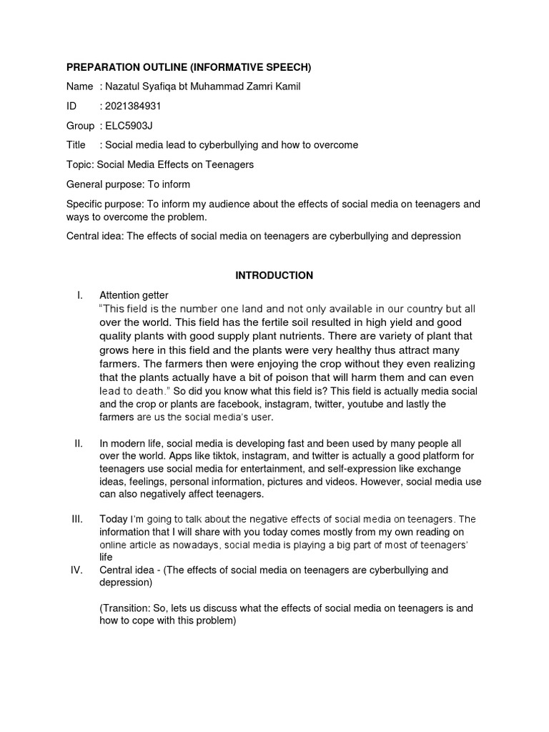 Social Media's Impact on Teen Mental Health | PDF | Cyberbullying ...