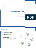 String Matching: Using Finite Automata