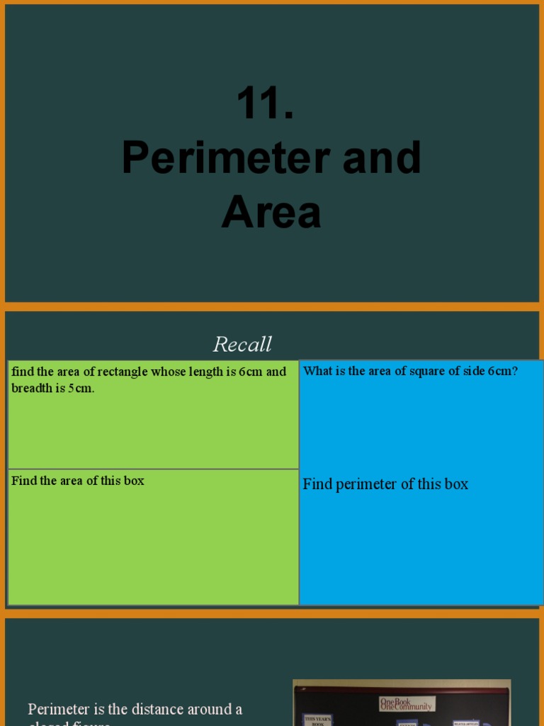 Perimeter and Area PDF Length Area