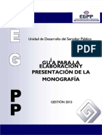 Guía para La Elaboración y Presentación de La Monografía"