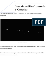 Así se vio el “tren de satélites” pasando por el cielo de Cañuelas - InfoCañuelas
