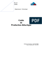 Guide de Documentation D'une Production Didactique de Technologie