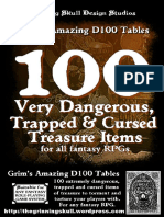 Grim's Amazing D100 Tables - 100 Very Dangerous Trapped & Cursed Treasure Items For All Fantasy RPGs