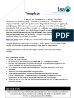 Cover Letter: Directions & Template: Quick Tip