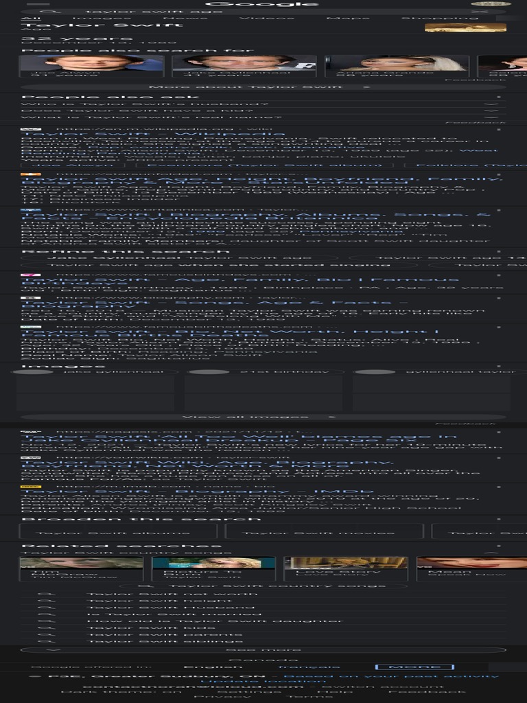 Taylor Swift Age - Google Search | PDF | Taylor Swift | Country Music