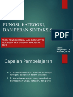 Presentasi Pertemuan 3 (Fungsi, Kategori, Dan Peran Sintaksis