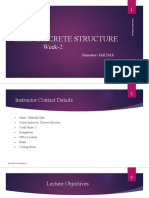 Mth-Discrete Structure: Week-2