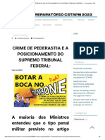 CRIME DE PEDERASTIA E A POSICIONAMENTO DO SUPREMO TRIBUNAL FEDERAL - Preparatório PM