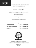 Download Travancore Titanium Products Industrial Training report by Kailas Sree Chandran SN57965356 doc pdf