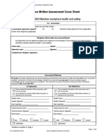 Workplace Written Assessment Cover Sheet: HLTWHS003 Maintain Workplace Health and Safety