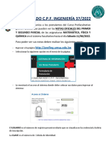 Comunicado 37 Evaluación Notas 1er y 2do Parcial Docente Auxiliar