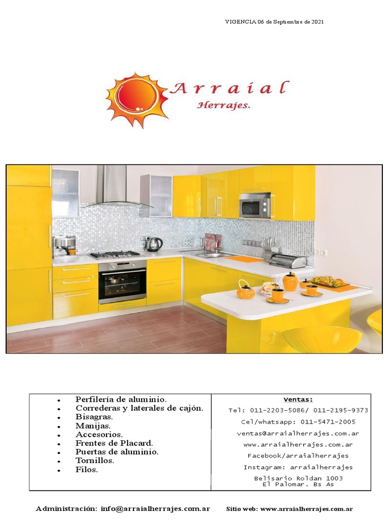 Mueble De Cocina Alacena Armario Kit 6 Puertas 2 Cajones - $ 2.195,00