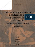 Titulación y Escritura Académica en La Universidad A Distancia: Aproximaciones Teóricas y Práctica. Guerrero Tejero, Irán Guadalupe