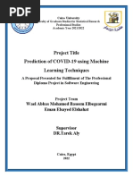 Prediction of COVID-19 Using Machine Learning Techniques: Project Title