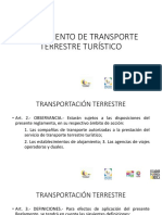 Reglamento de Transporte Terrestre Turístico