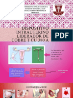 DISPOSITIVO INTRAUTERINO LIBERADOR DE COBRE T Cu 380