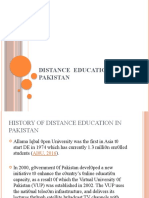 Distance Education in Pakistan