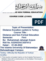 Distance Education in Turkey