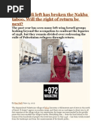 The Israeli Left Has Broken The Nakba Taboo