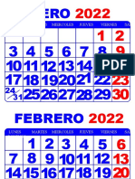 CALENDARIO 2022 Editable